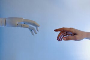 AI in Marketing vs Human Hands
